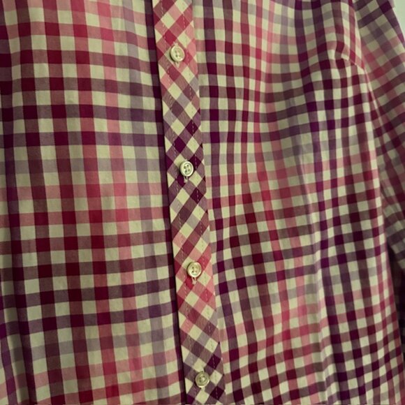 Talbots Pink & Purple Plaid Button Front Shirt Size XS - Picture 4 of 5